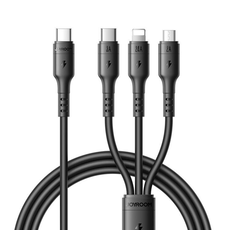 JOYROOMA61B - Joyroom -  Câble 3 en 1 USB-C vers  Lightning, Micro, USB-C 3.5A