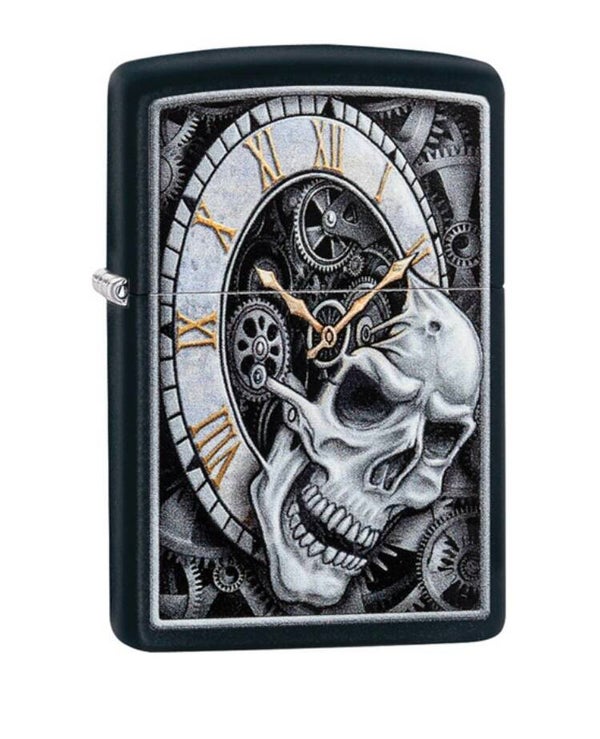 Zippo Aansteker - Skull Clock