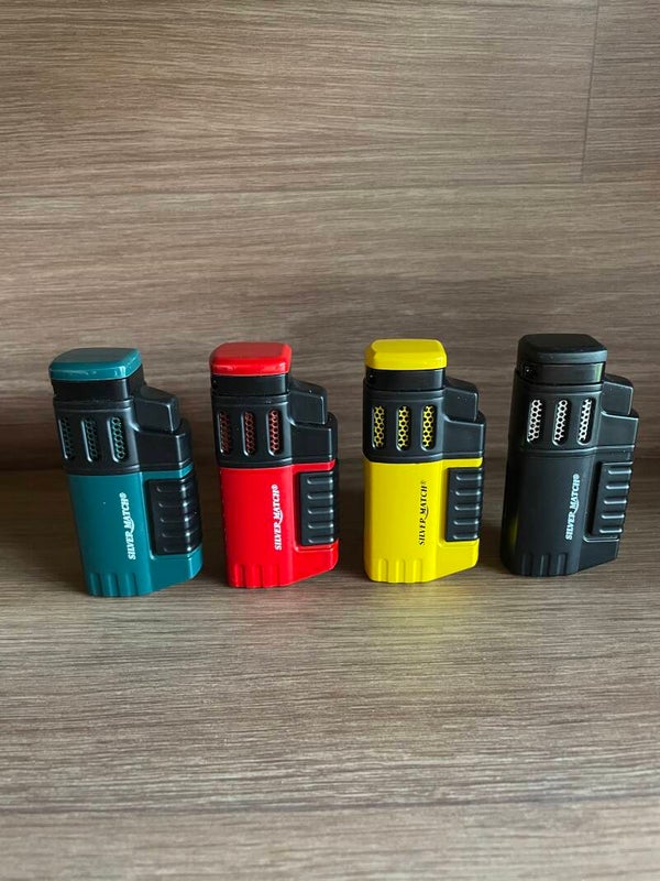 4x Silver Match Quattro Torch