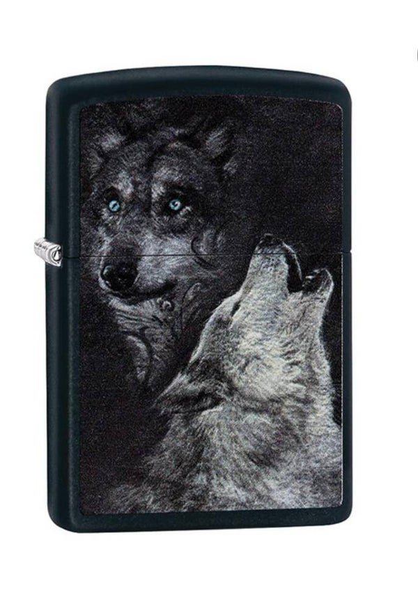 Zippo Aansteker - Wolf / Black Matte