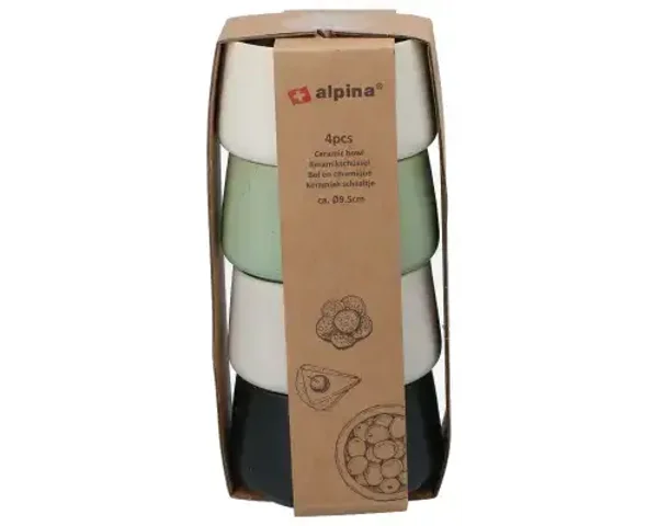 Alpina Keramiek schaaltje 95x50mm set 4 stuks