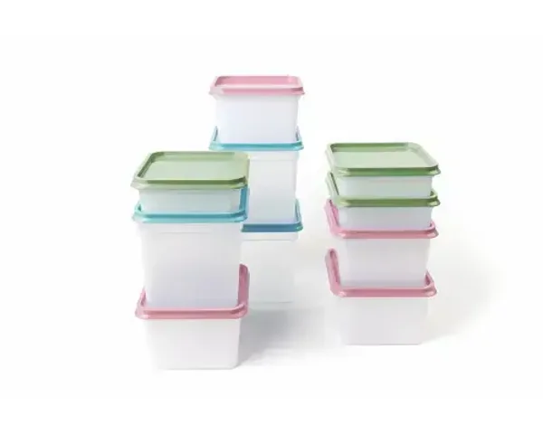 Amuse Amuse diepvriesdoos set 10 pcs - roze/groen/blauw