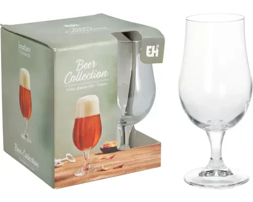 Bierglas met voet set 4 stuks 37cl