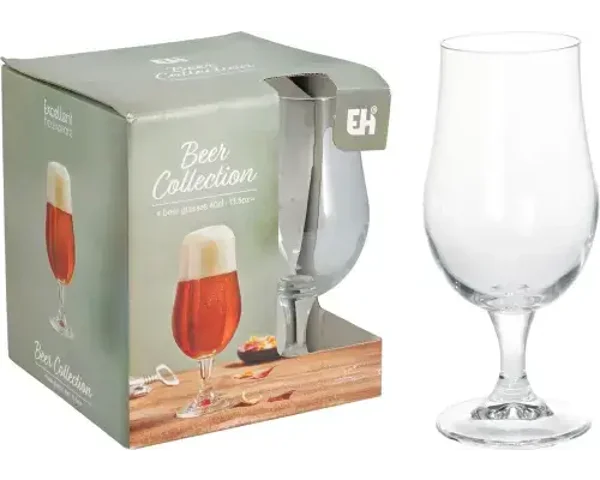 Bierglas met voet set 4 stuks 37cl