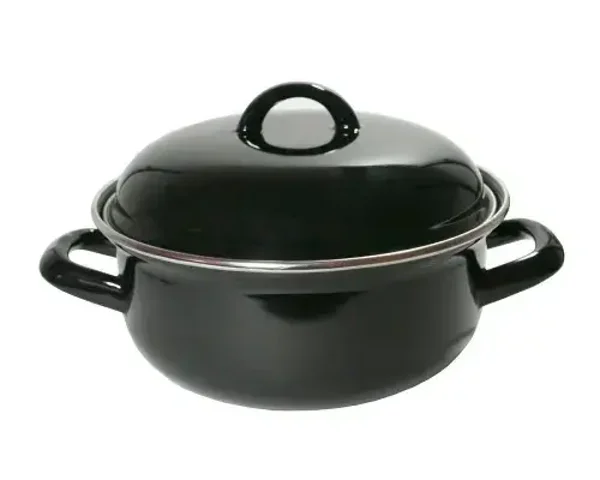 Braadpan 20cm. emaille zwart