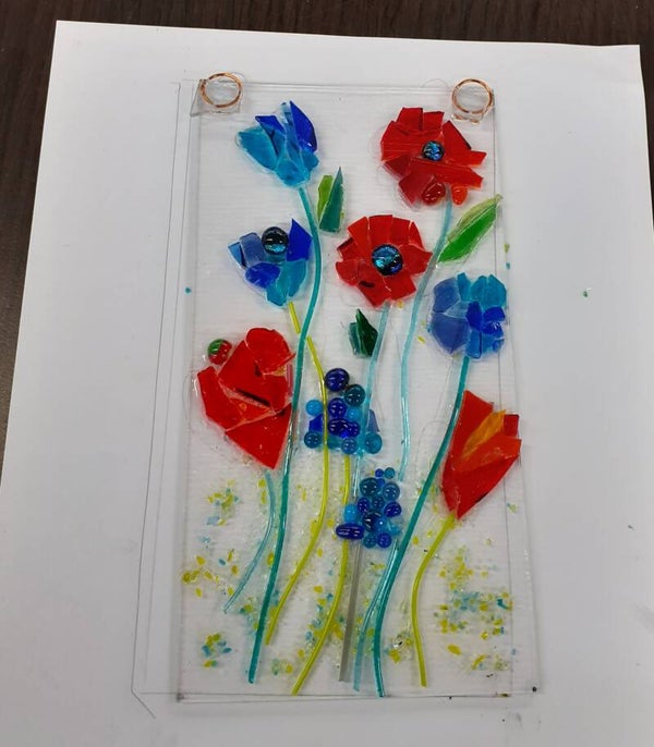 1) Workshop glasfusing, kort (10x20 cm)