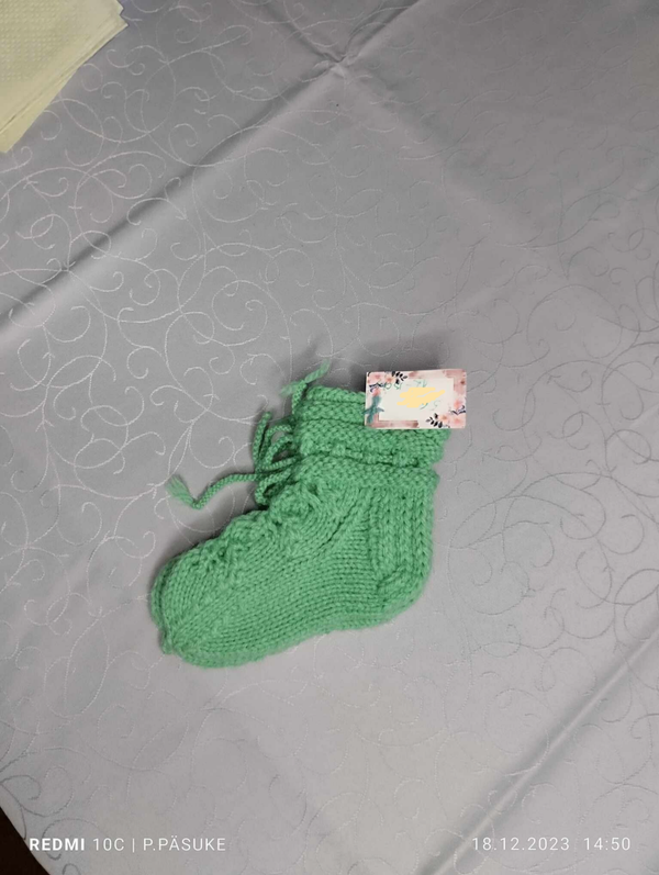 Lastele Sõbralikud Pastelrohelised Sokid