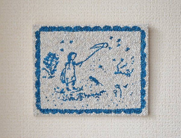 Storytiles wandtegeltje meisje met vlinders