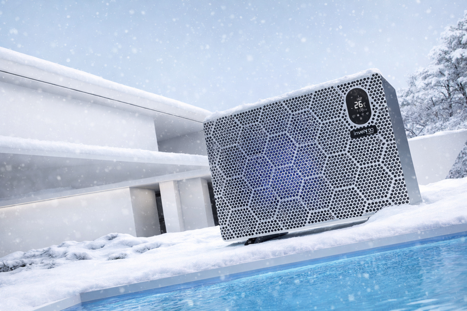 warmtepomp zwembad werkt bij zeer koude temperaturen