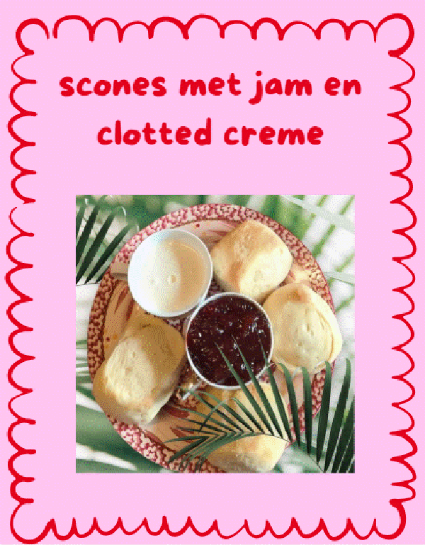 Scones met jam en clotted crème