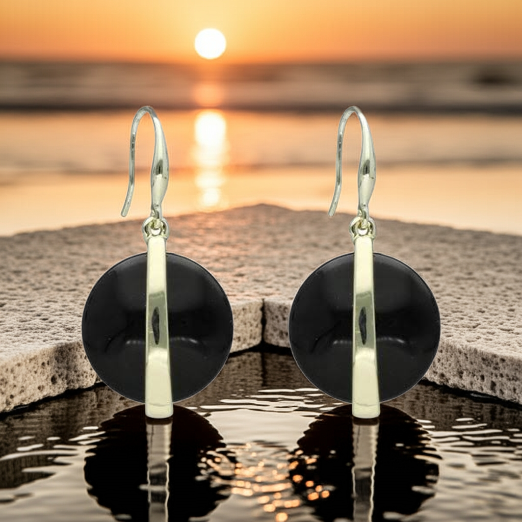 Eleganckie kolczyki TALISMAN wykonane z metalu antyalergicznego i naturalnego kwarcu.