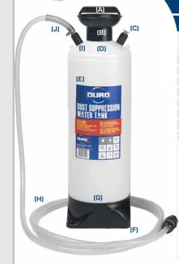 Water druk tank 13 liter compleet met 4 m slang
