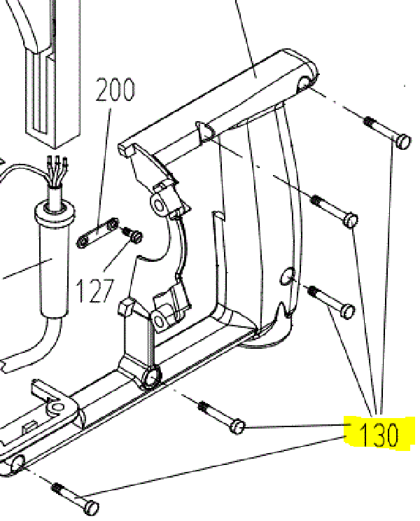 Pos 130 schroef Weka dk 15spadde greep