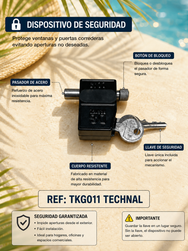 TKG011 seguro para correderas gxi gx
