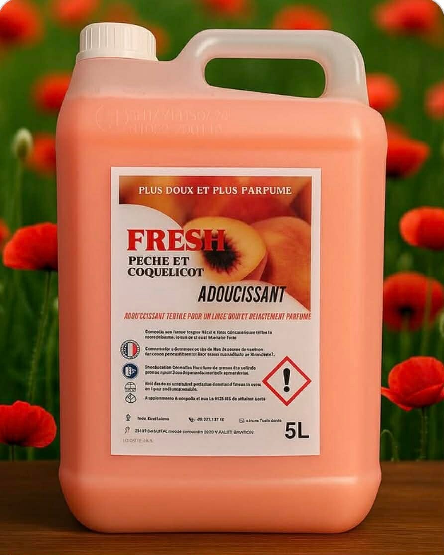 ADOUCISSANT : Pêche et coquelicot 5L