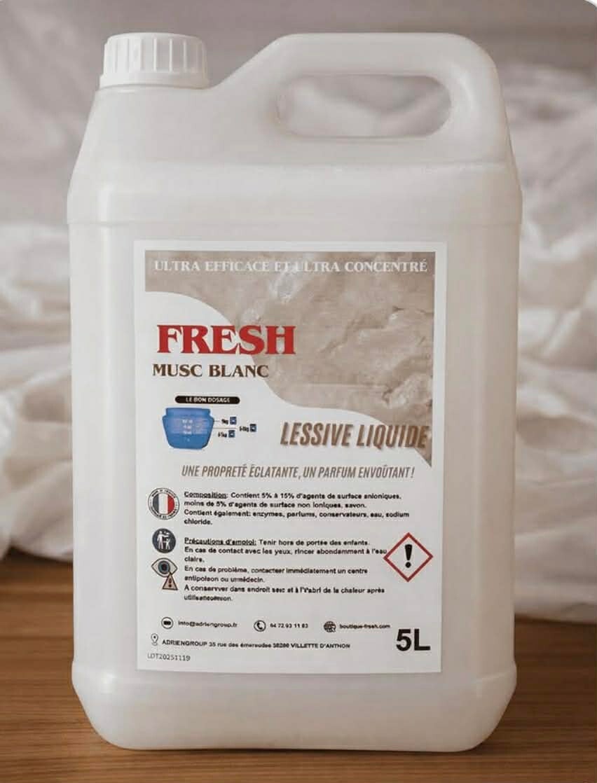 NOUVEAUTÉS LESSIVE : Musc Blanc 5L