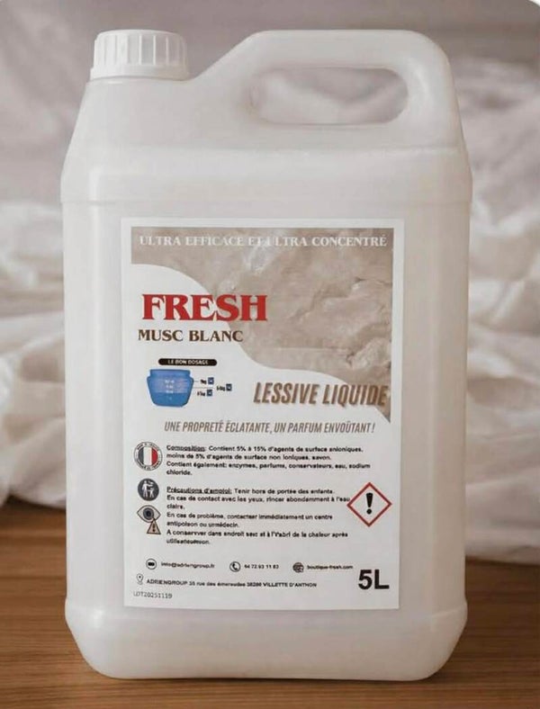 NOUVEAUTÉS LESSIVE : Musc Blanc 5L