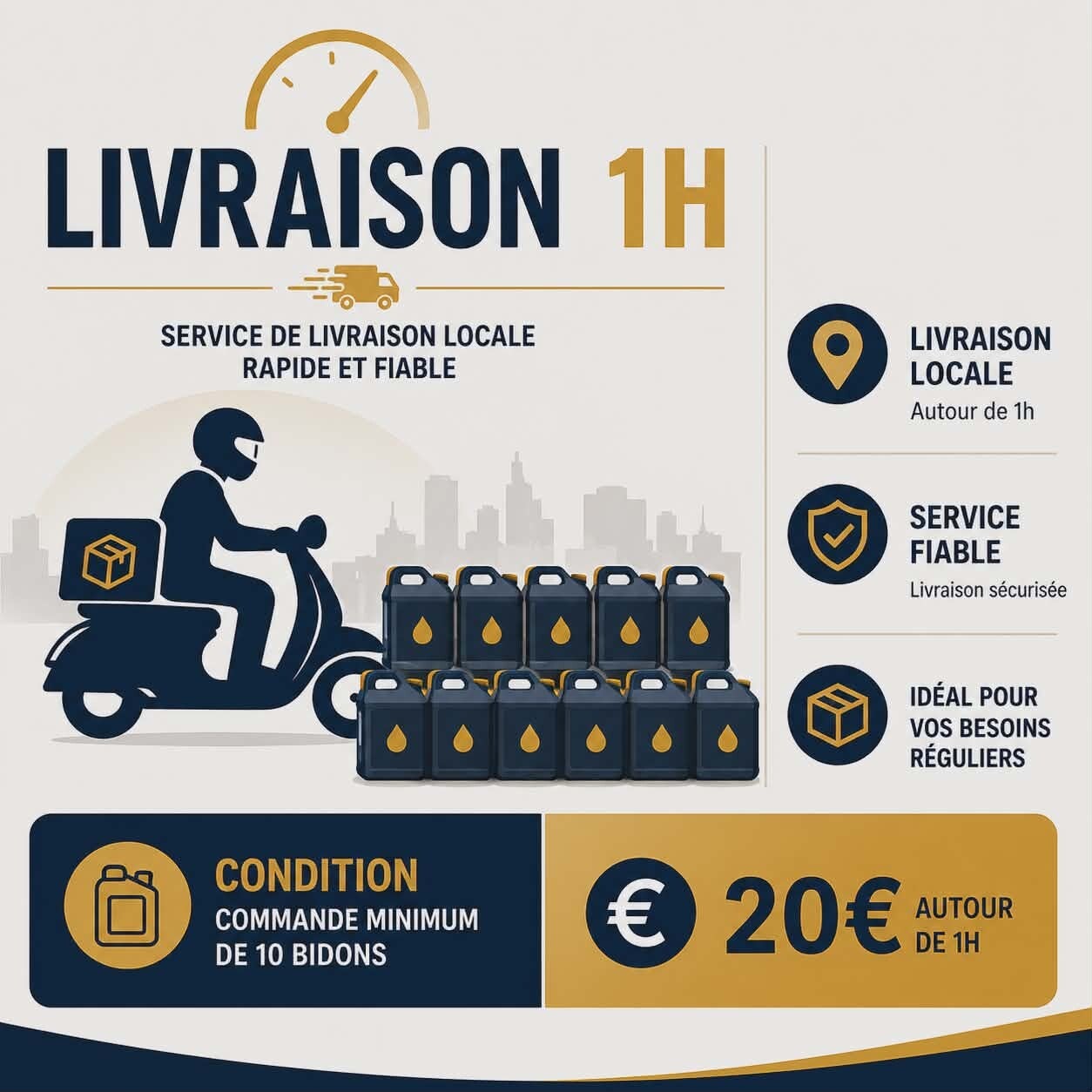 LIVRAISON DISTANCE 1H00