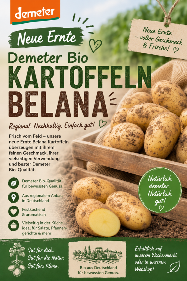 Neue Ernte Belana Demeter Bio Kartoffeln