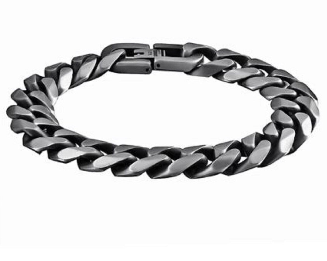 Herenarmband RVS (zilverzwart) A107