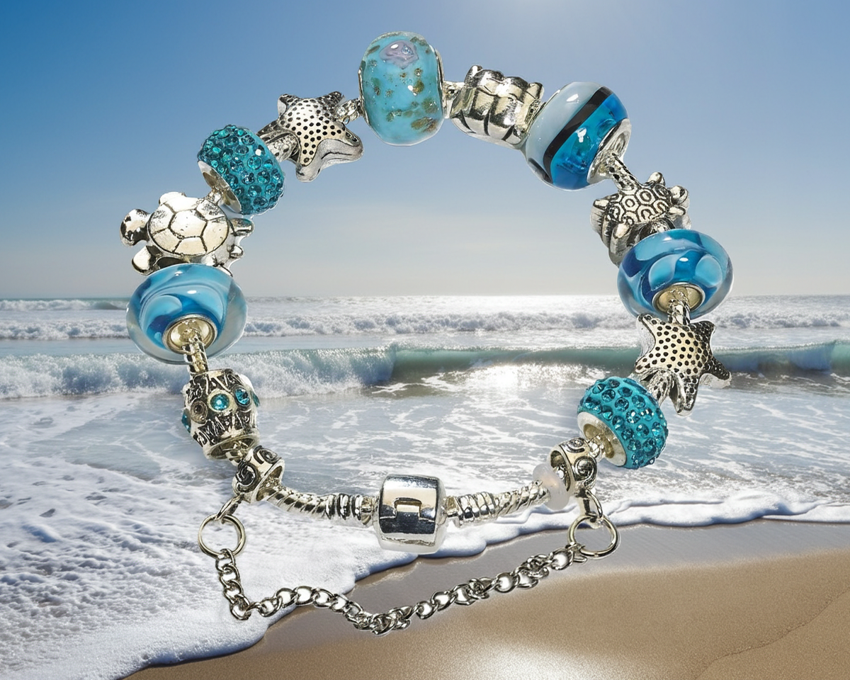 Prachtige dames armband Aquarius RVS verzilverd