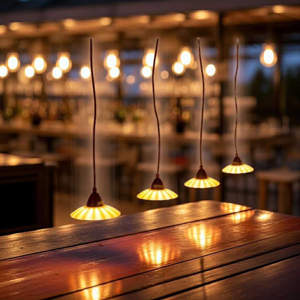 Stijlvolle hanglamp London in een elegante bronskleurige uitvoering.