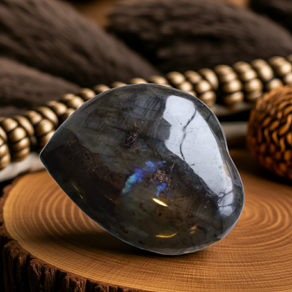 Labradoriet hart 8 bij 8 cm