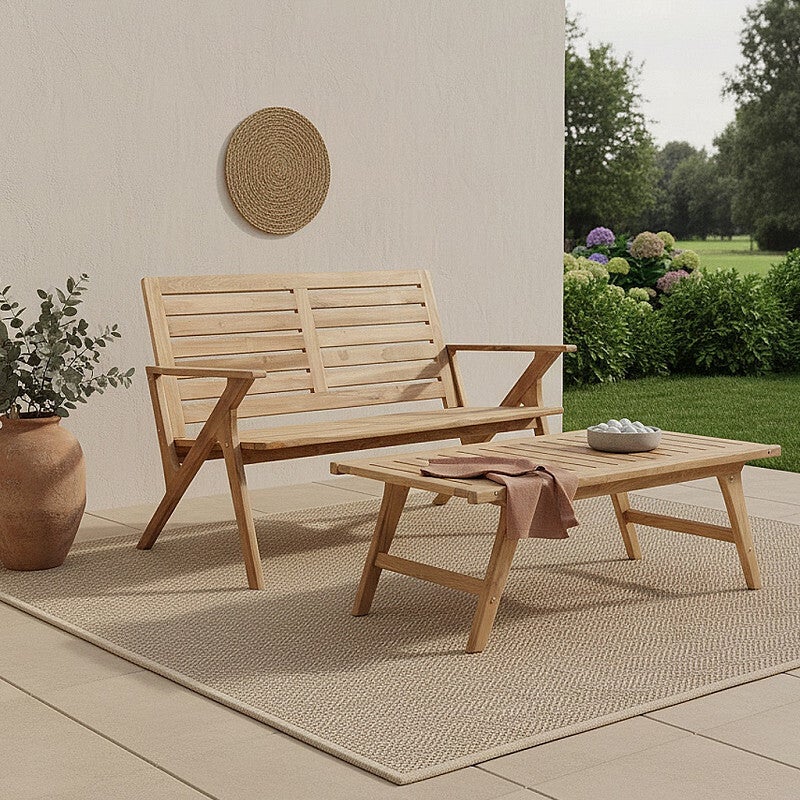 Odin Outdoor Bench Teak Hout