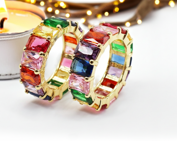 Elegante rhodium vergulde damesring maat 16,5