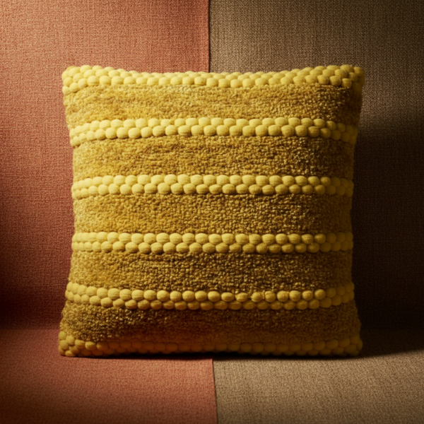 Sierkussen Unique Living  Oker Geel 45*45 cm