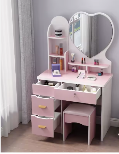 Coiffeuse enfant avec miroir – espace beauté ludique et élégant