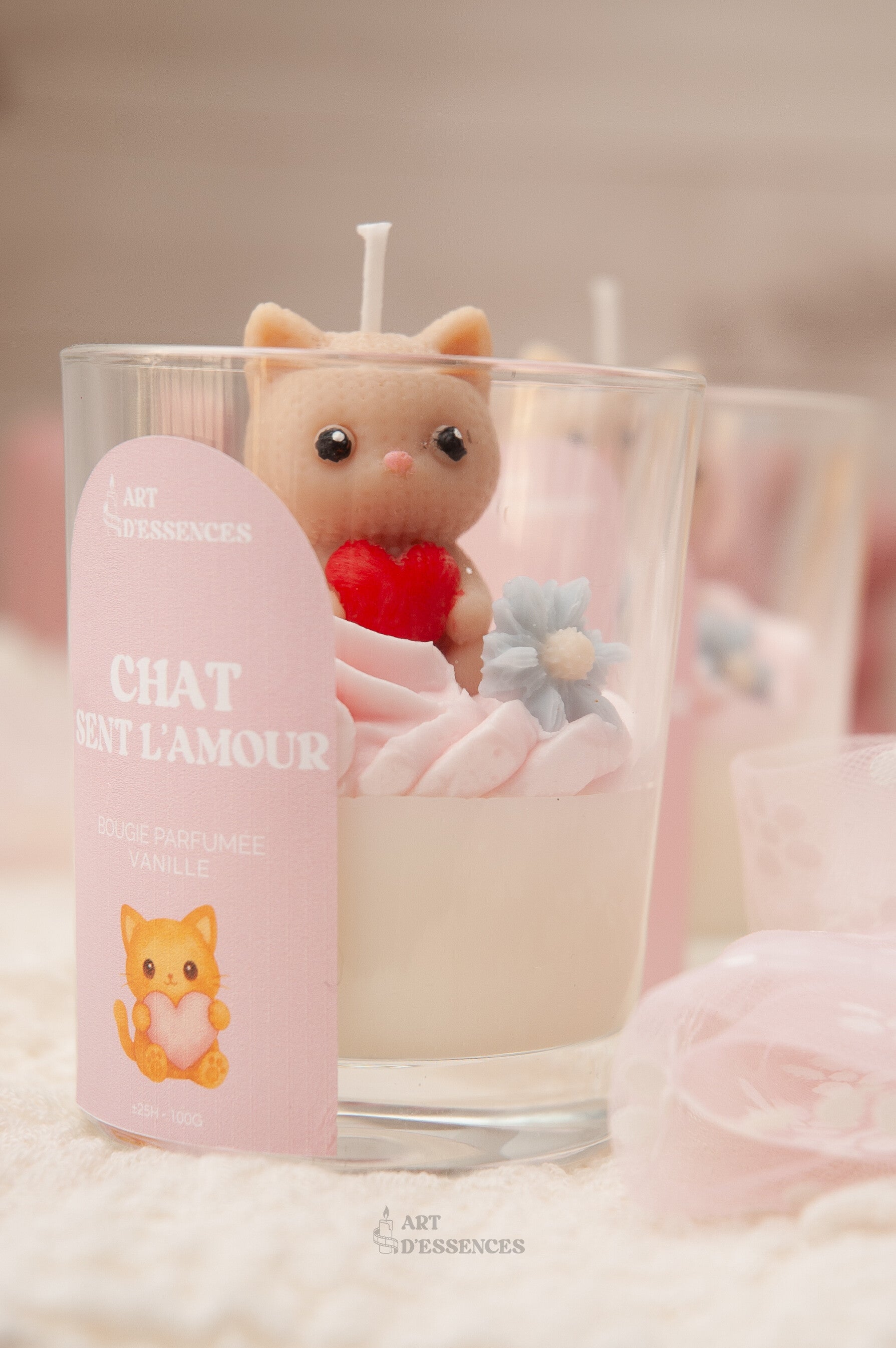 Bougie parfumée – Chat sent l’amour