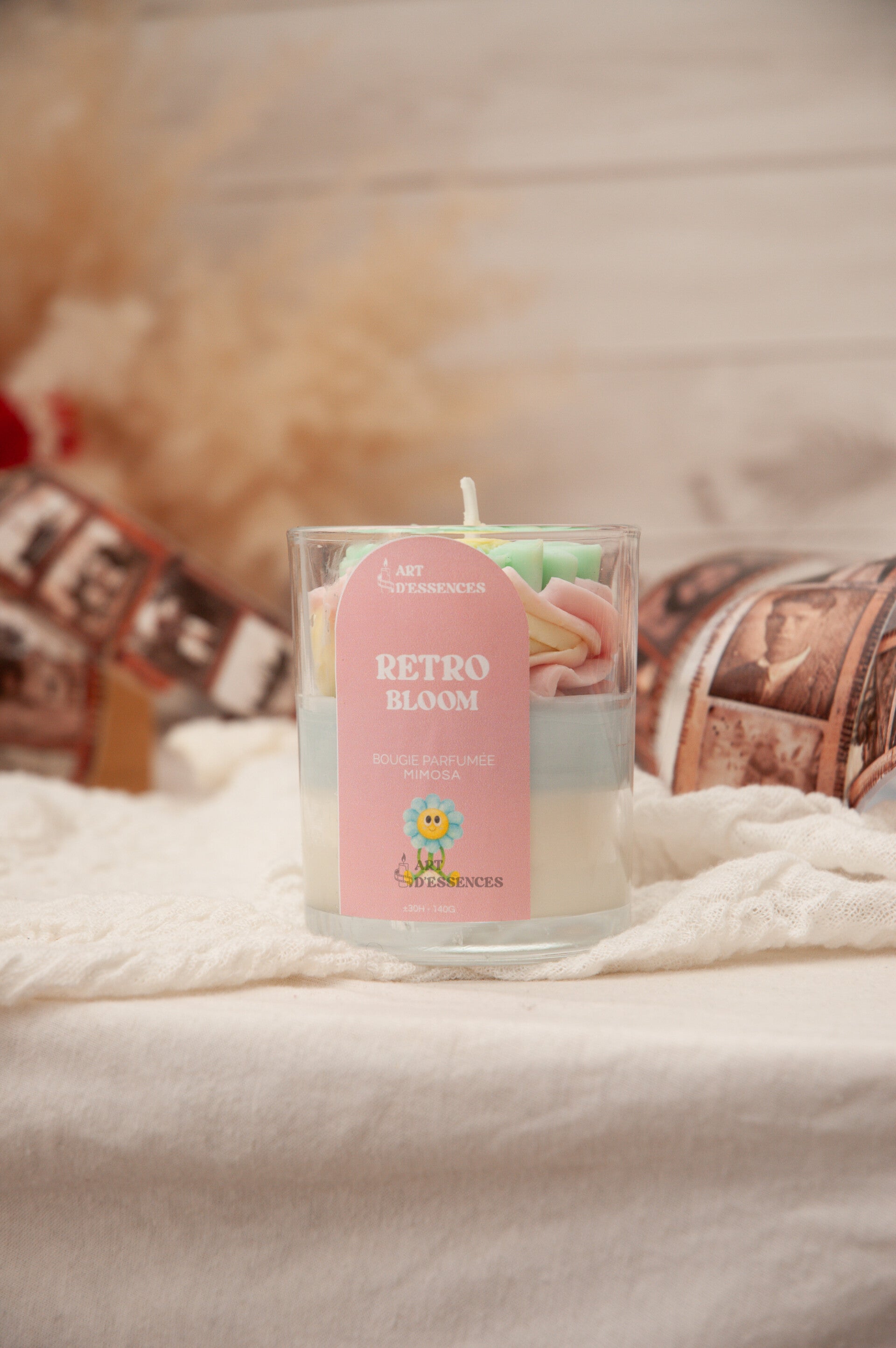Bougie parfumée Mimosa – Retro Bloom