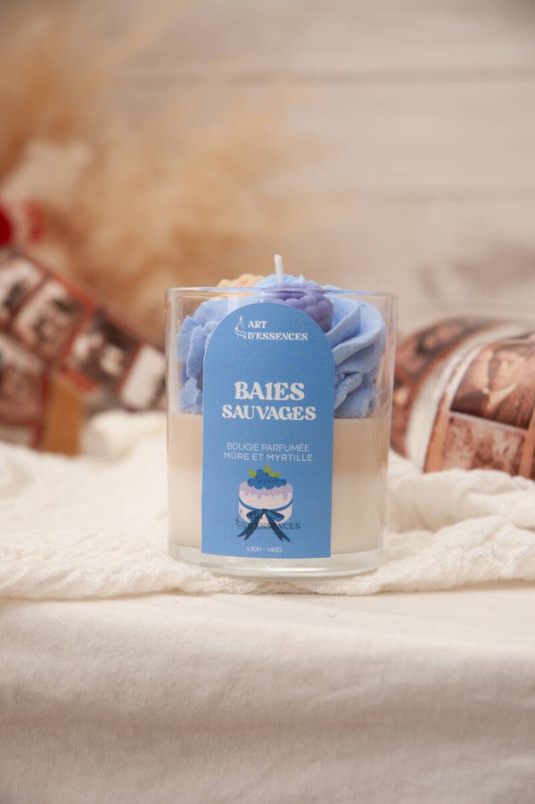 Bougie parfumée Mûre & Myrtille – Baies Sauvages