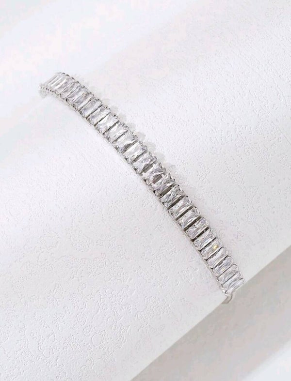 Diamond armband zilver