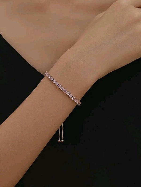 Diamond armband baby rose