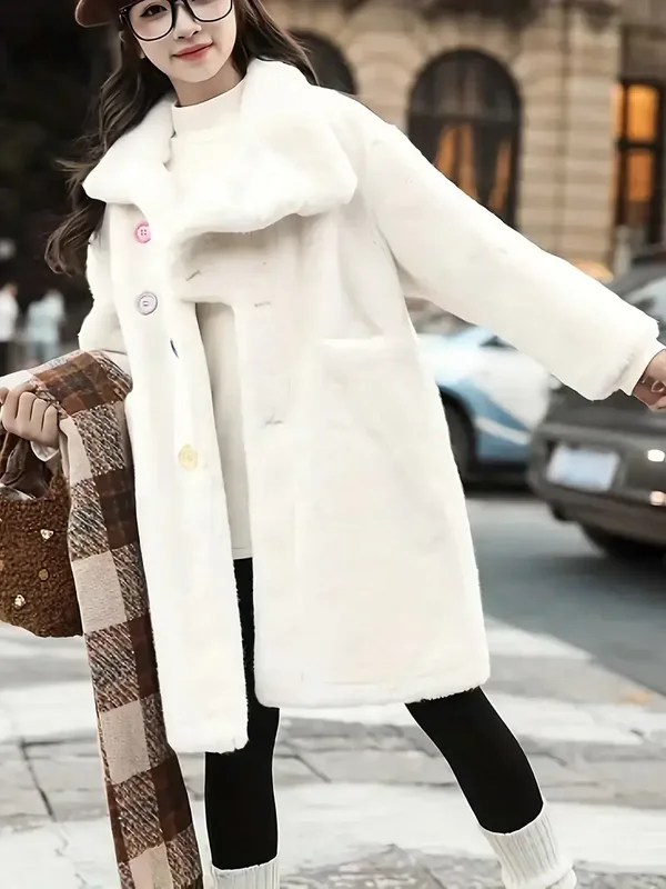 mädchen weiss winter jacke