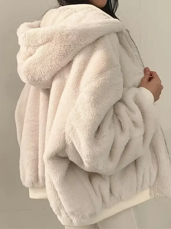 Damen Winter WendeJacke Weiss