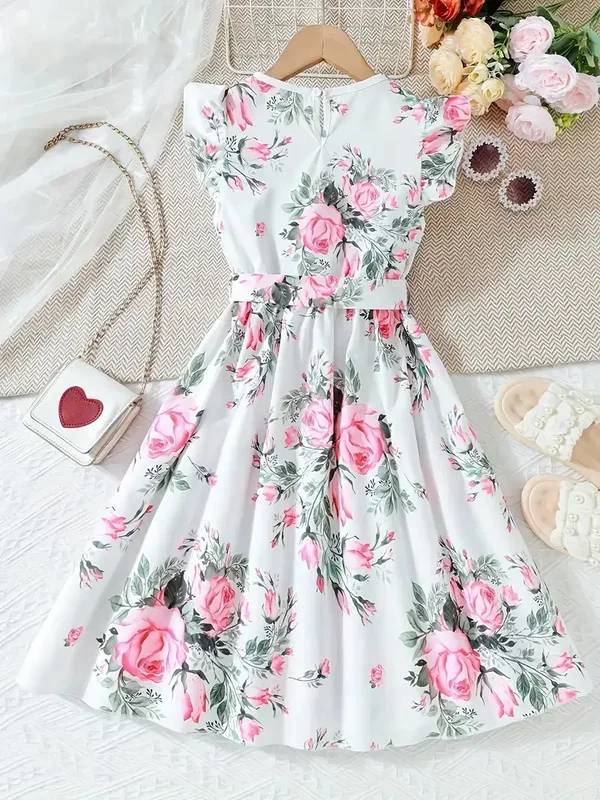 Ärmelloses Kleid mit Blumenmuster