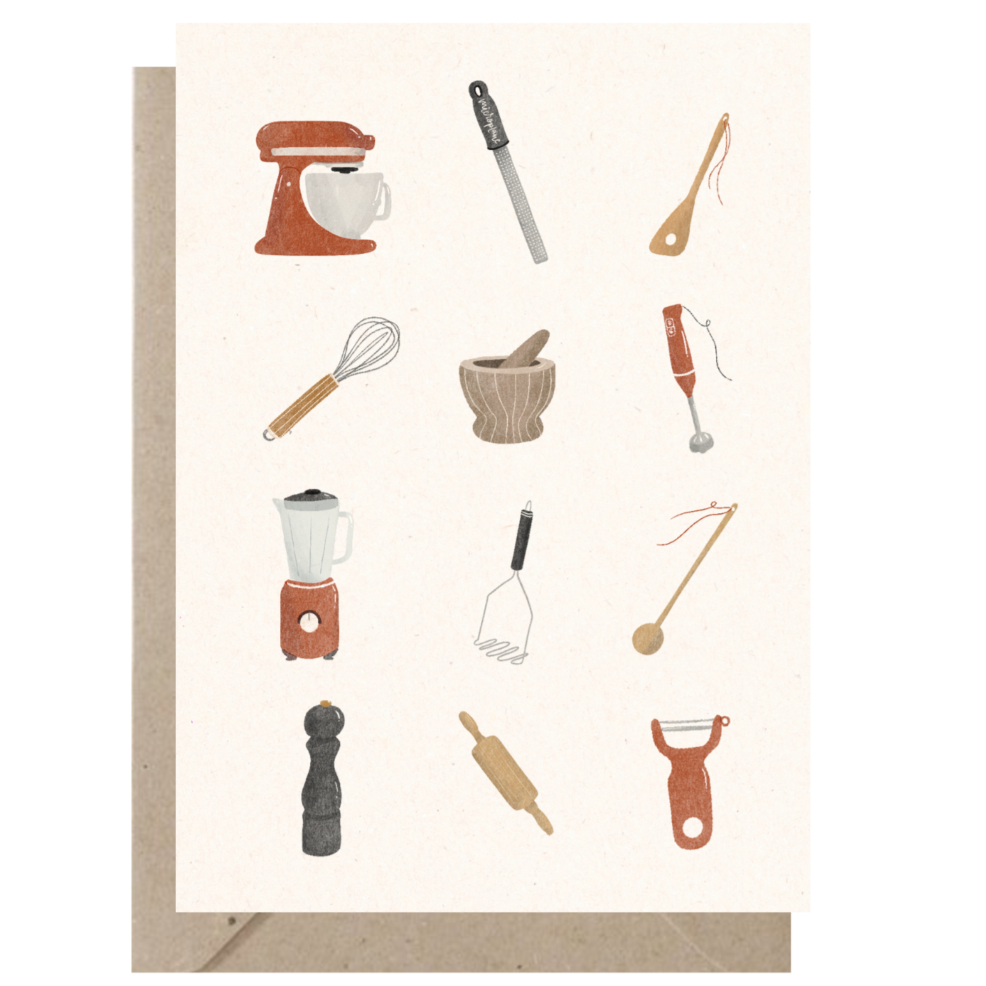 Ansichtkaart | In de keuken