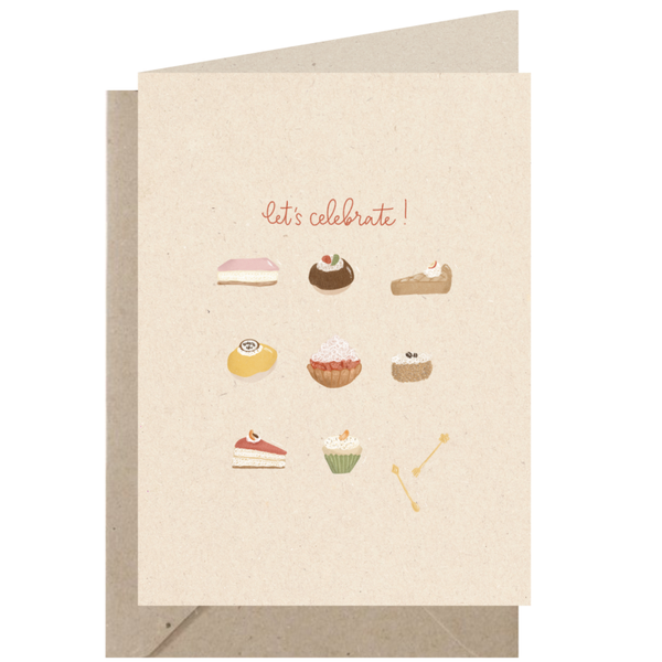 Gevouwen Kaart | Let's Celebrate