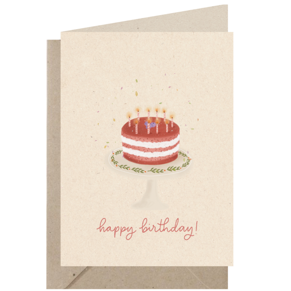 Gevouwen Kaart | Red Velvet Cake