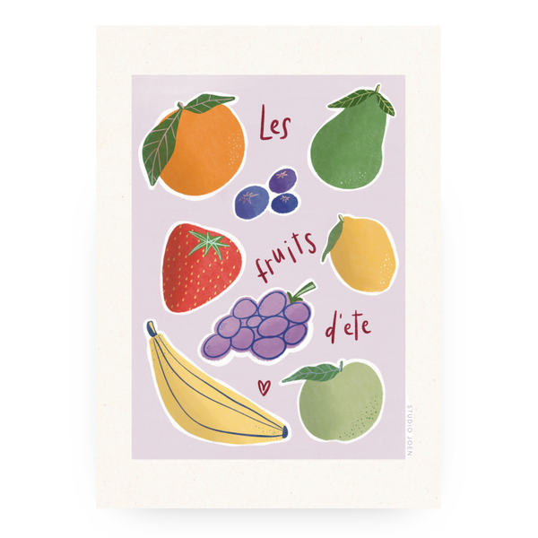 Poster 'Les Fruits d'eté' | A4