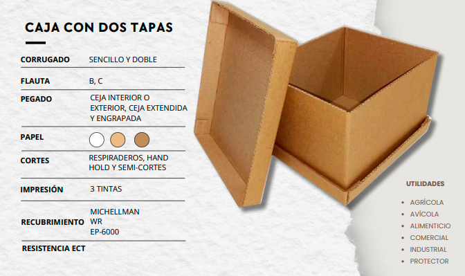 CAJA CON DOS TAPAS