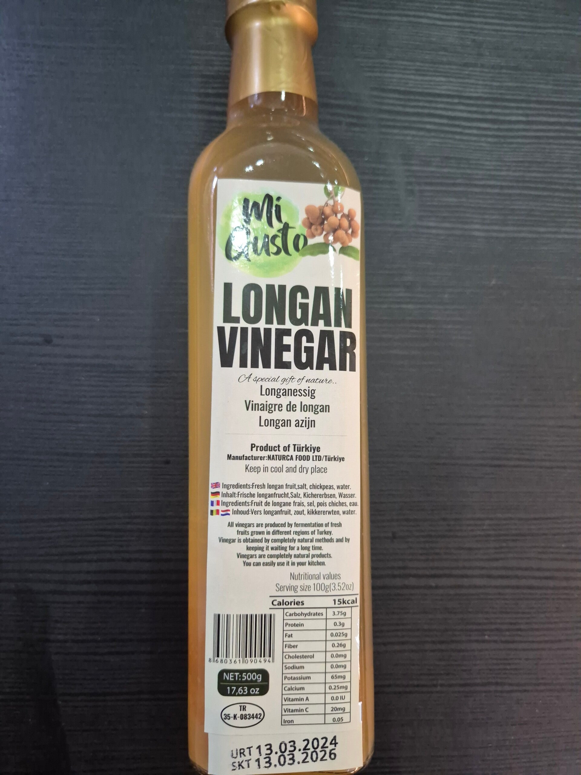 Longan sirkesi 500gr