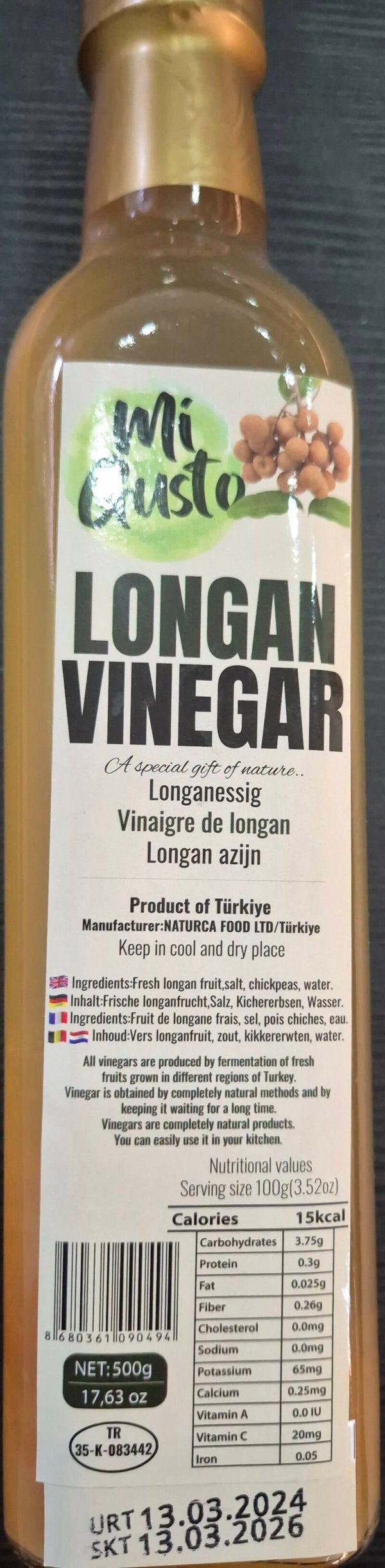 Longan sirkesi 500gr