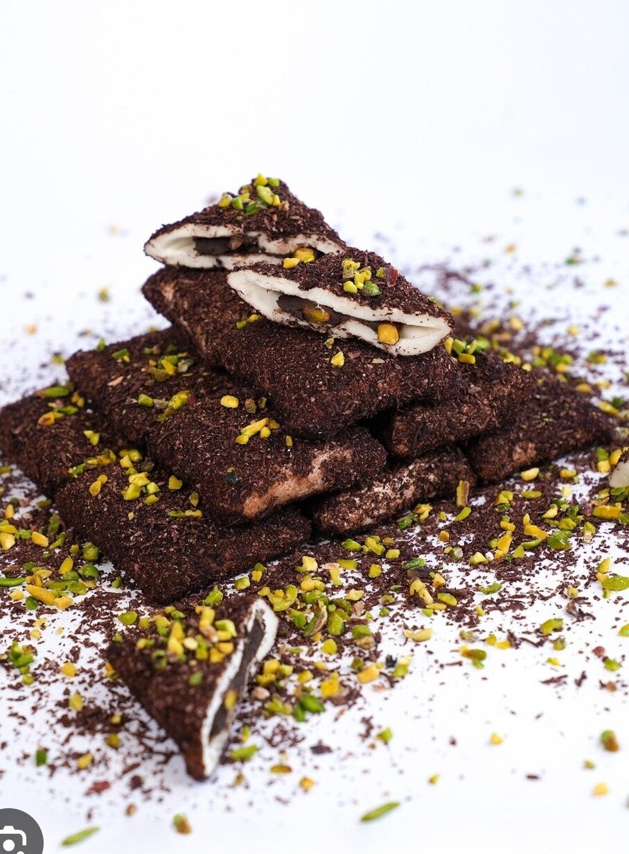 Dışı cikolatali hindistan cevizi, içi çikolata dolgulu Antep bohçası 500 gr