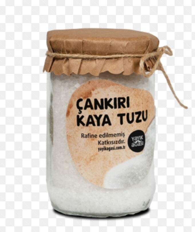 Çankırı kaya tuzu 650 gr (uzun  tuzluk Tuz lambası hediyemizdir )