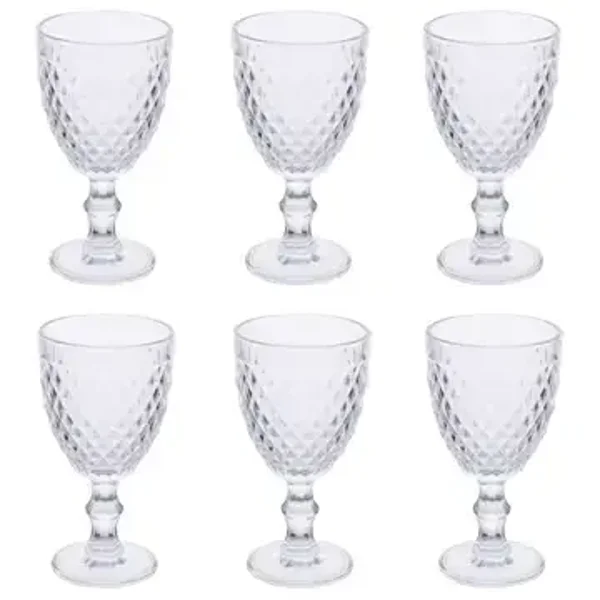 Ensemble de 6 verres transparents "Madame"