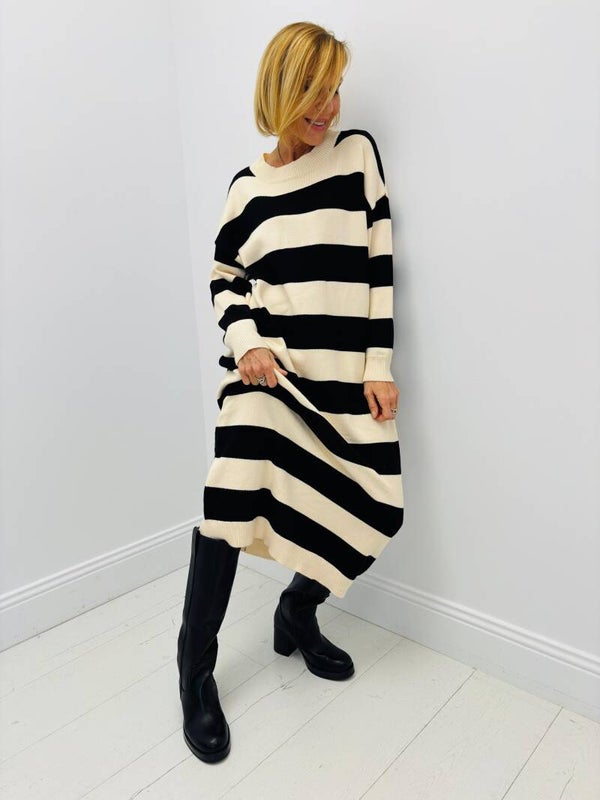 Robe longue rayée sublime